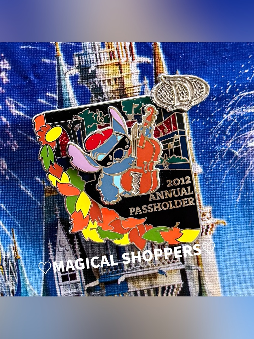 Disney Parks 2012 Disneyland Stitch Annual Passholder Limited Edition LE Pin